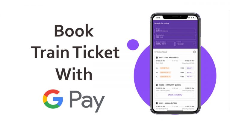 Google pay train booking