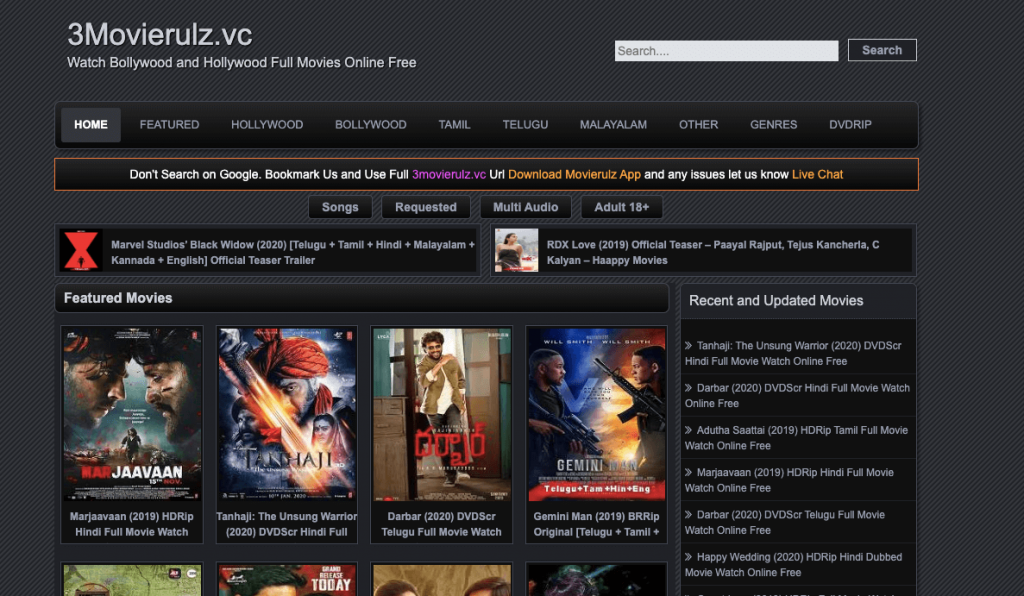 Movierulz Wap Download Latest Telugu Hindi 300mb movies Website