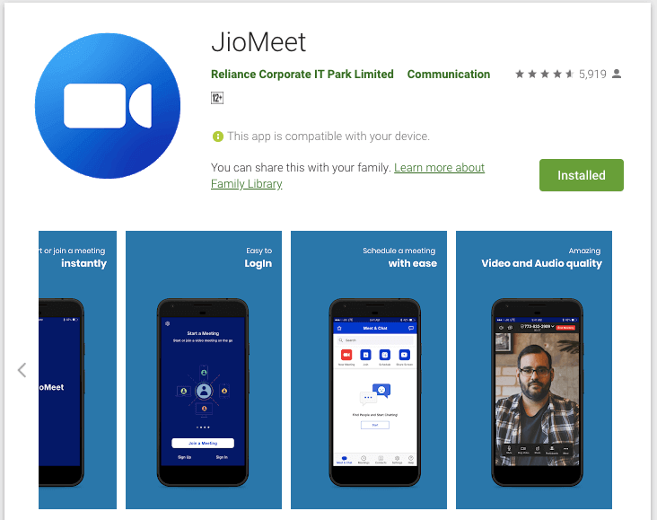 Jiomeet app download kaise karne