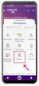 link aadhaar sbi account yono lite 1