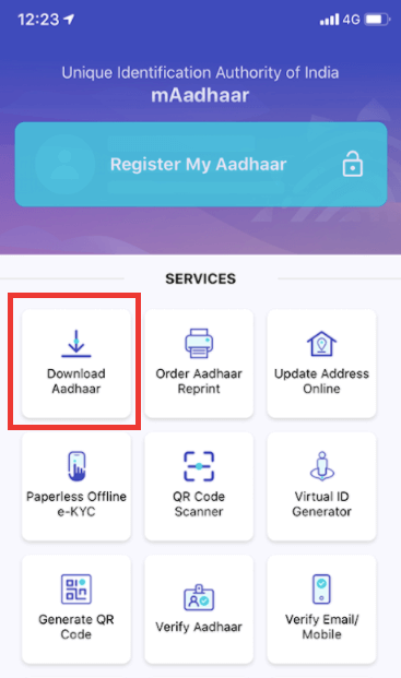 maadhaar app se aadhaar card kaise download karen 1