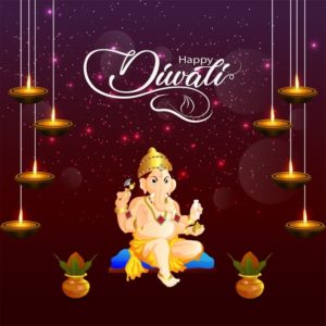 happy diwali festival india with lord ganesha 809