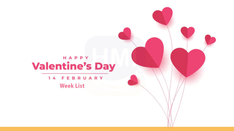 Valentine week days list 2024